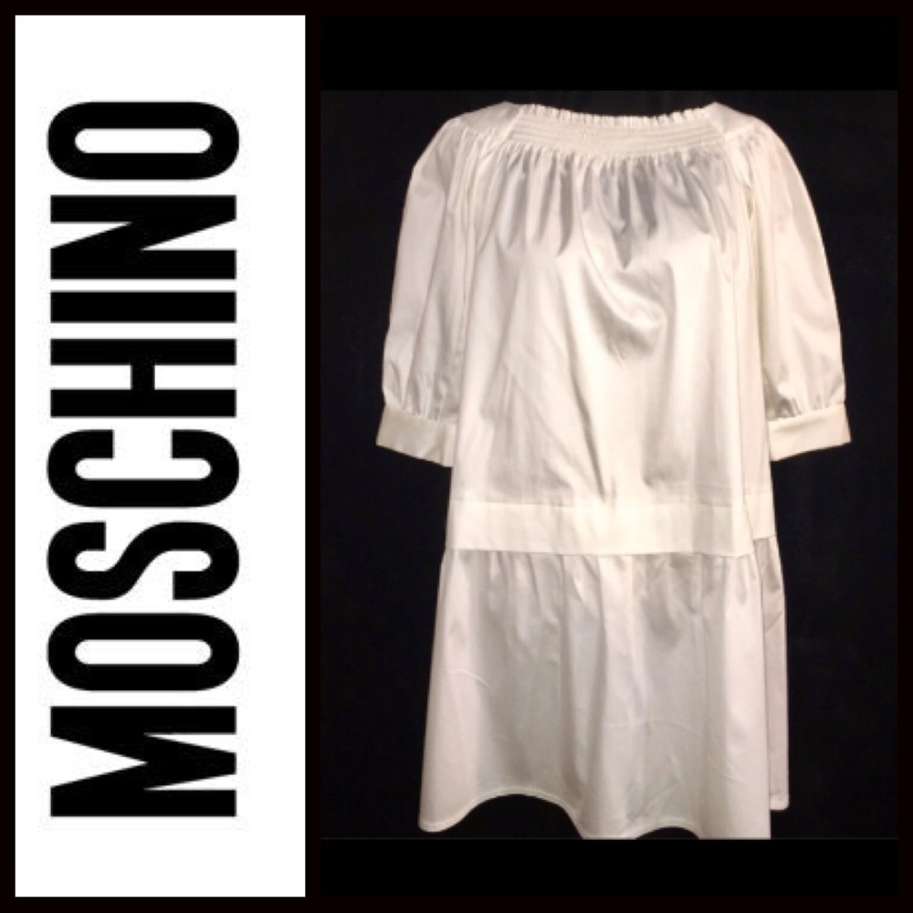 $860 NWT Moschino Smocked Neckline Tunic/Mini Dress